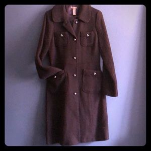 Fitted brown woven coat